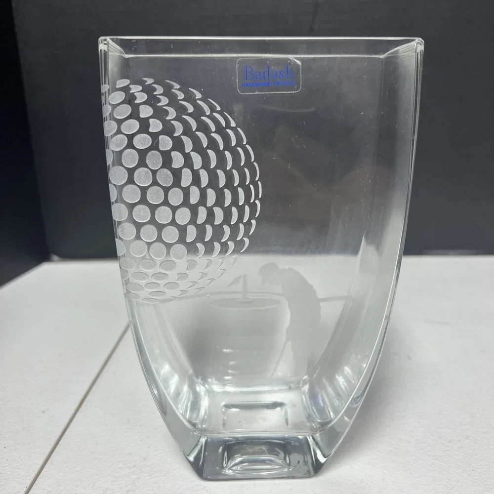 Badash Crystal Golf Themed Vase CD 762 8
